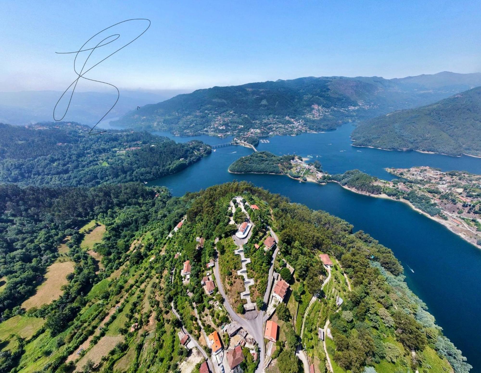 吉尔斯Casa De Casarelhos - Vistas Rio, Campo E Montanha - Lareira公寓 外观 照片